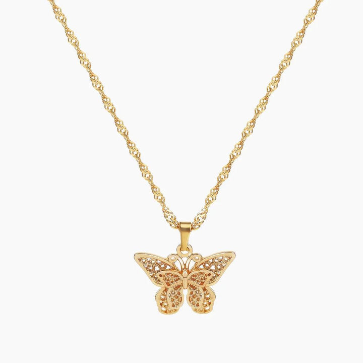Colar com Pendente Borboleta - Wulgor