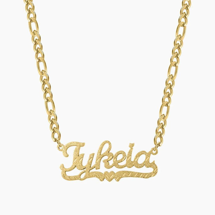 Colar Personalizado com Nome e Coração Diamond Cut - Wulgor