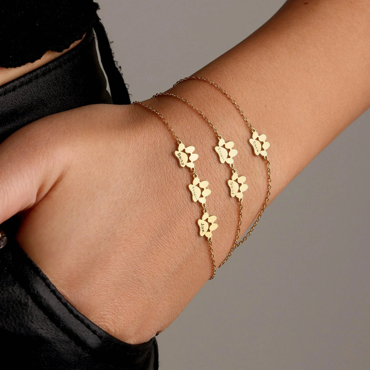 Pulseira Personalizada com Pata e Nome