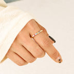 Princess-Cut Birthstone Band Ring