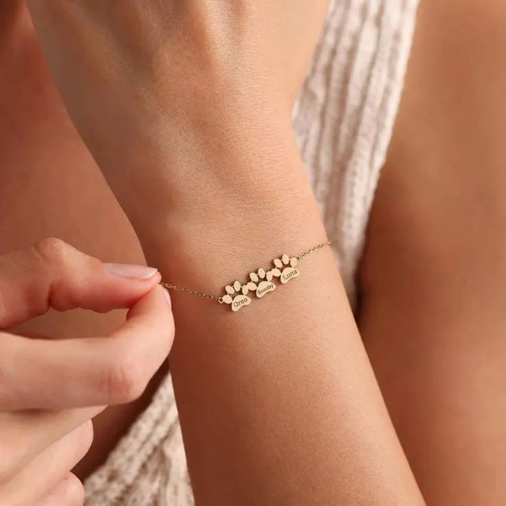 Pulseira Personalizada com Pata e Nome