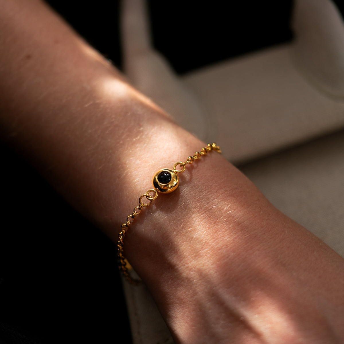 Pulseira Personalizada com Foto - Corrente Rolo