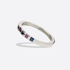 Princess-Cut Birthstone Band Ring