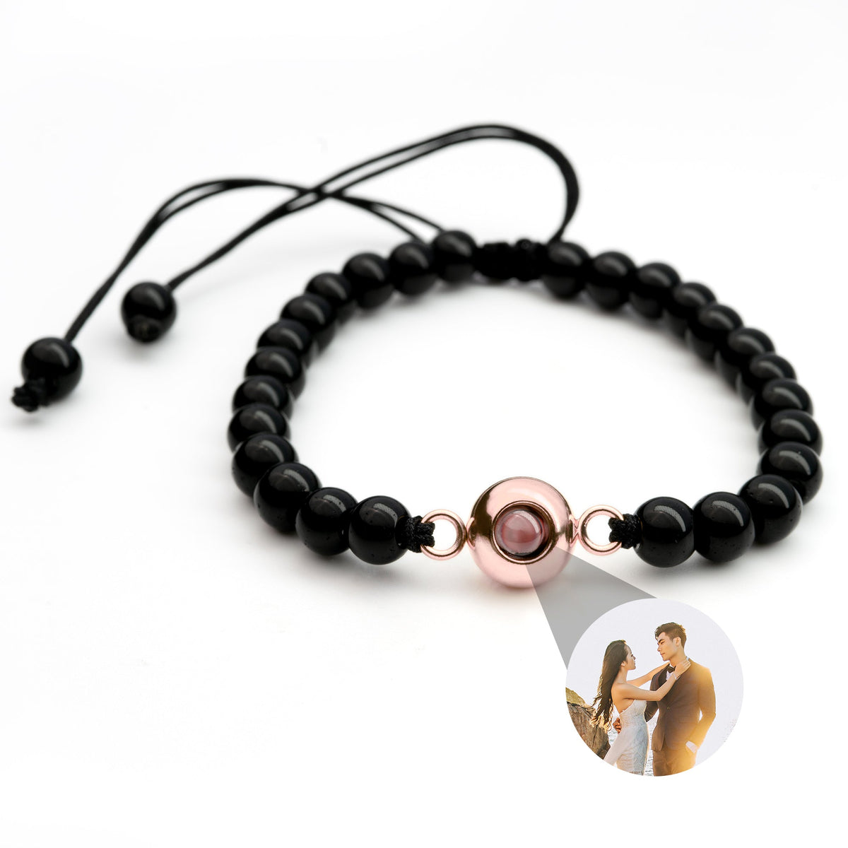 Pulseira Personalizada com Foto - Pérolas