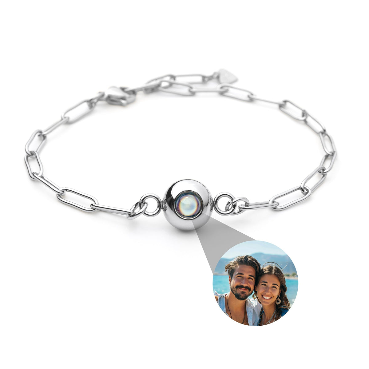 Pulseira Personalizada com Foto - Paperclip