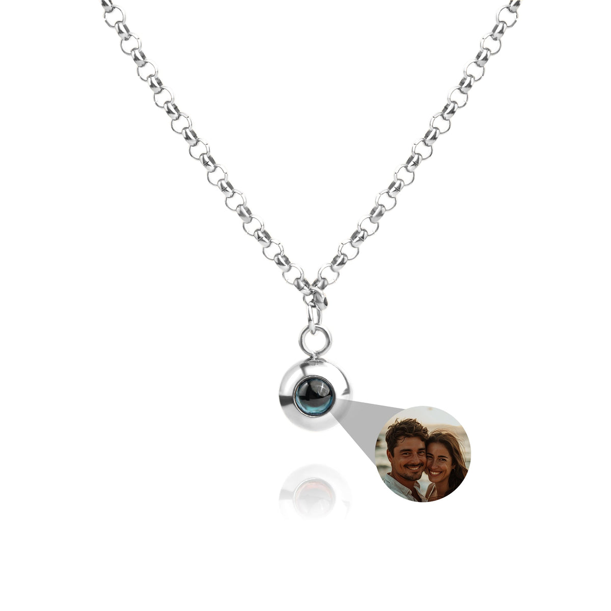 Colar Personalizado com Foto - Corrente Rolo