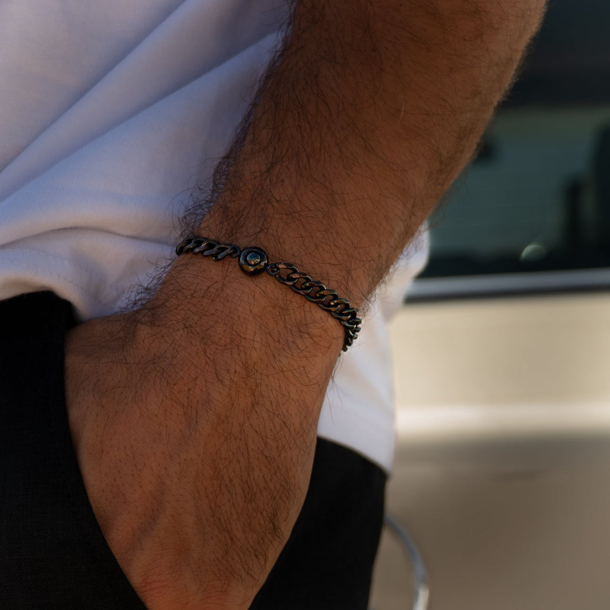 Pulseira Personalizada com Foto - Corrente Cuban
