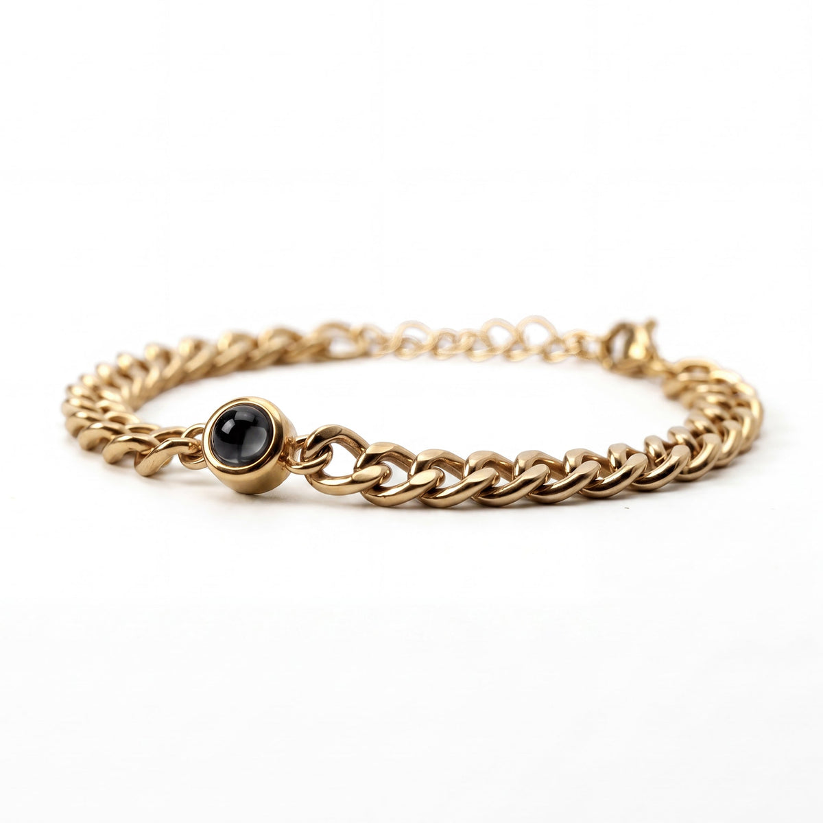 Pulseira Personalizada com Foto - Corrente Cuban