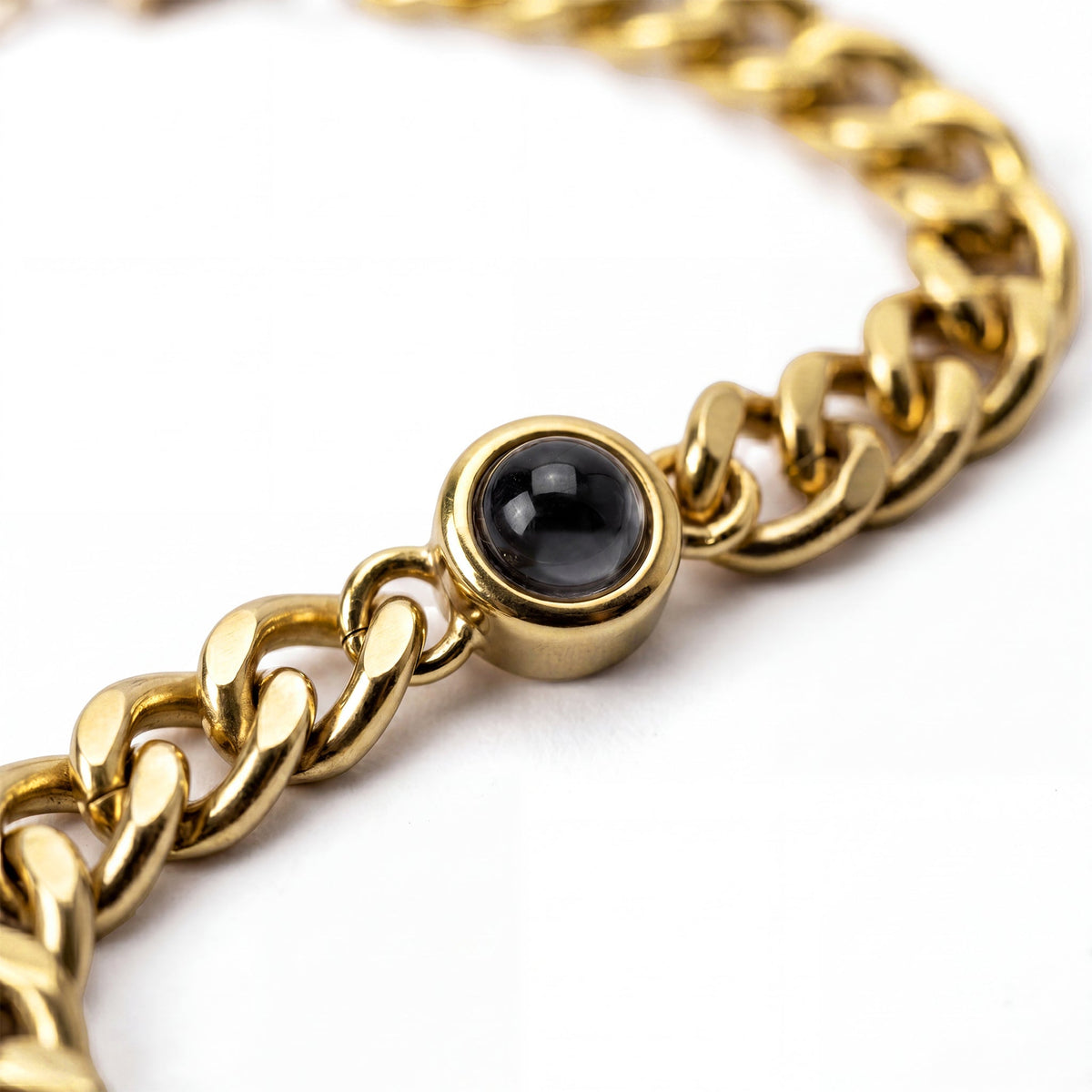 Pulseira Personalizada com Foto - Corrente Cuban