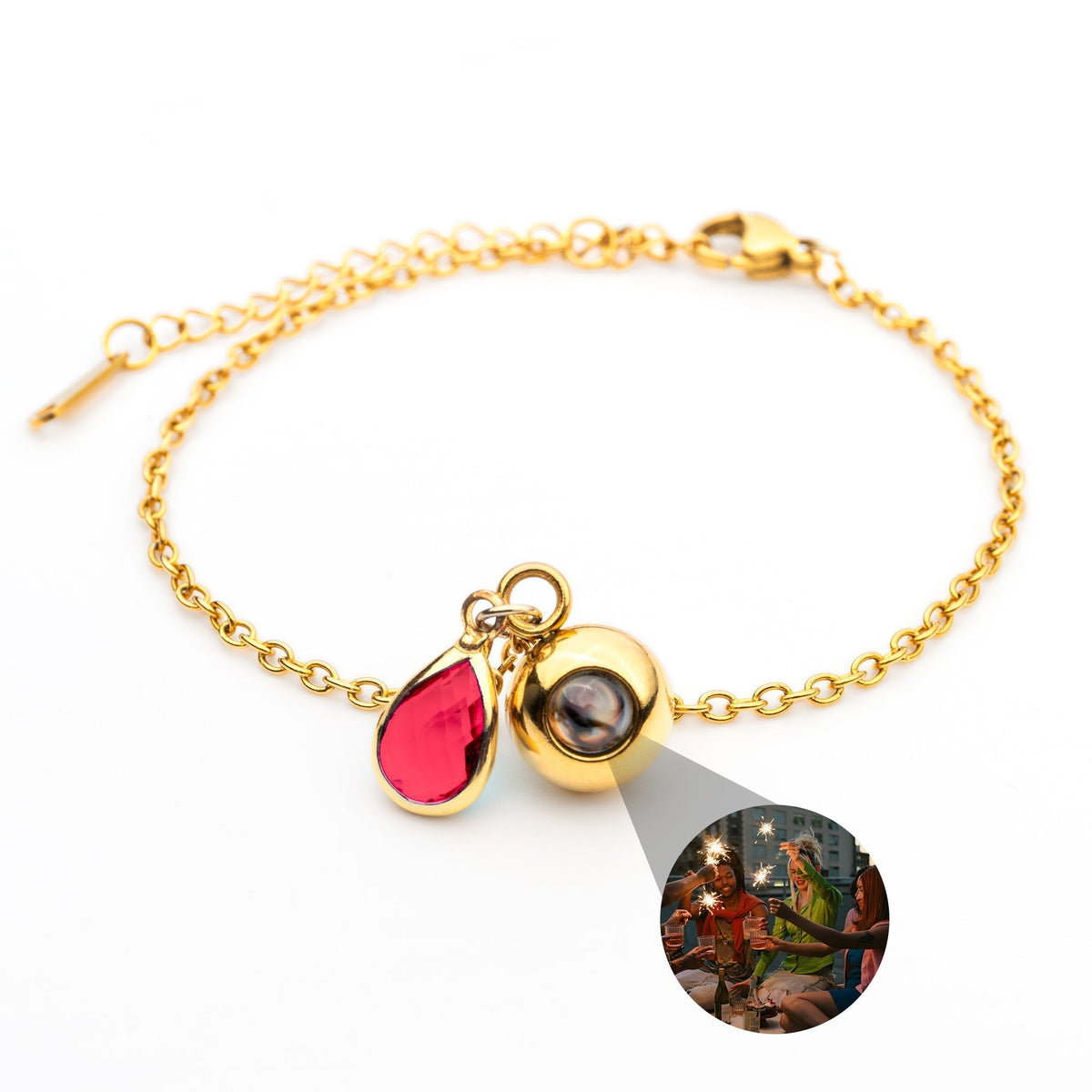 Pulseira Personalizada com Foto - Pedra de Nascimento