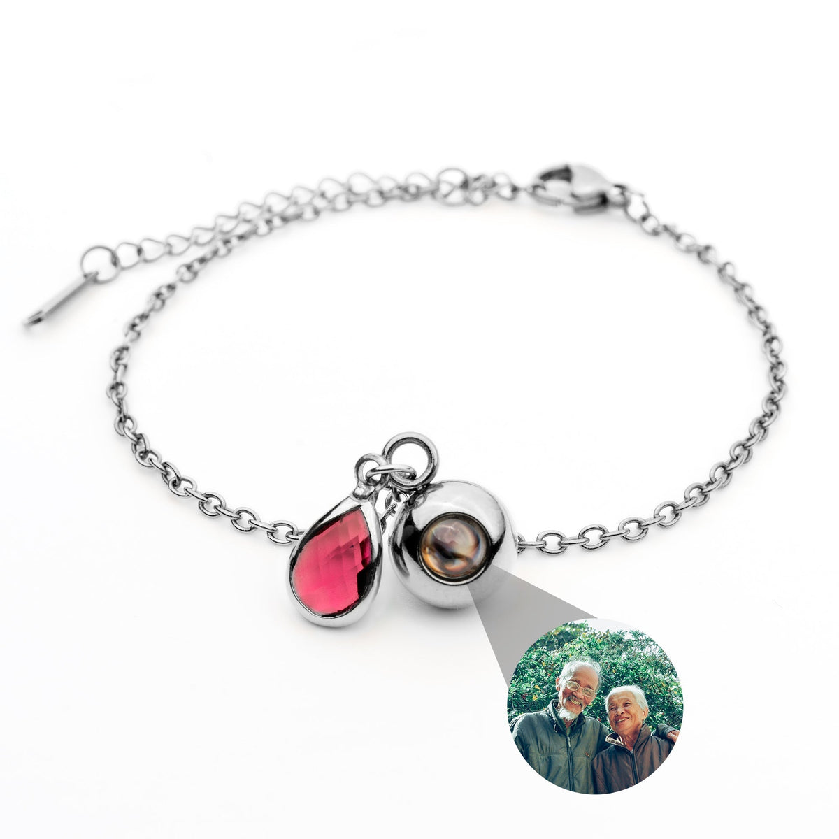 Pulseira Personalizada com Foto - Pedra de Nascimento