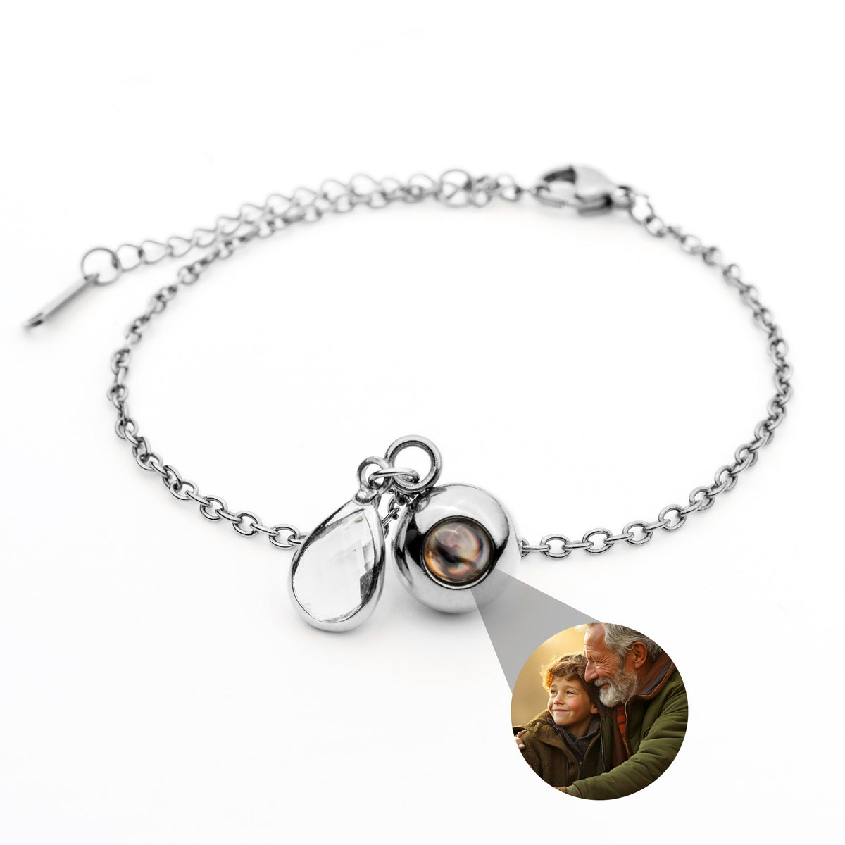 Pulseira Personalizada com Foto - Pedra de Nascimento