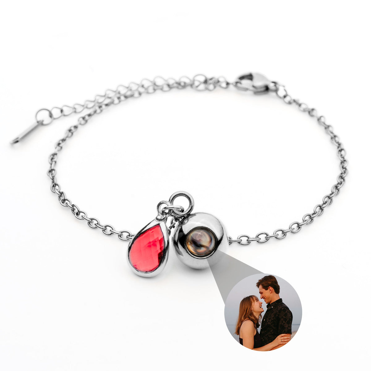 Pulseira Personalizada com Foto - Pedra de Nascimento