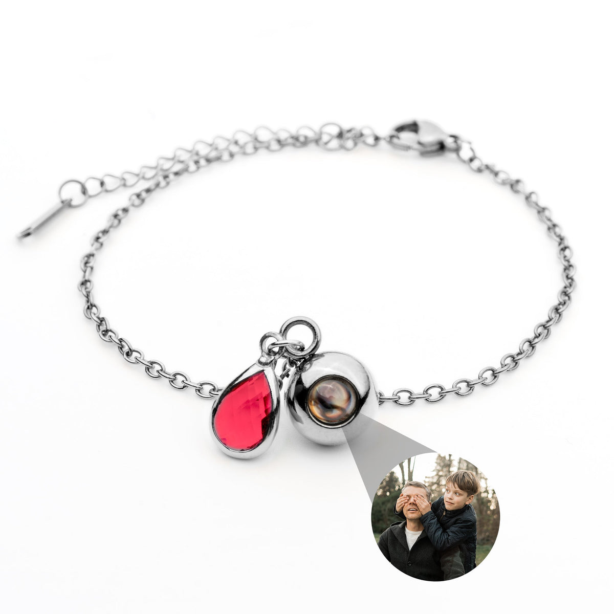 Pulseira Personalizada com Foto - Pedra de Nascimento