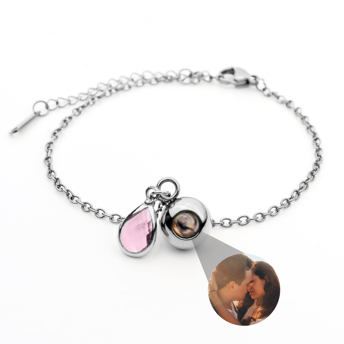 Pulseira Personalizada com Foto - Pedra de Nascimento