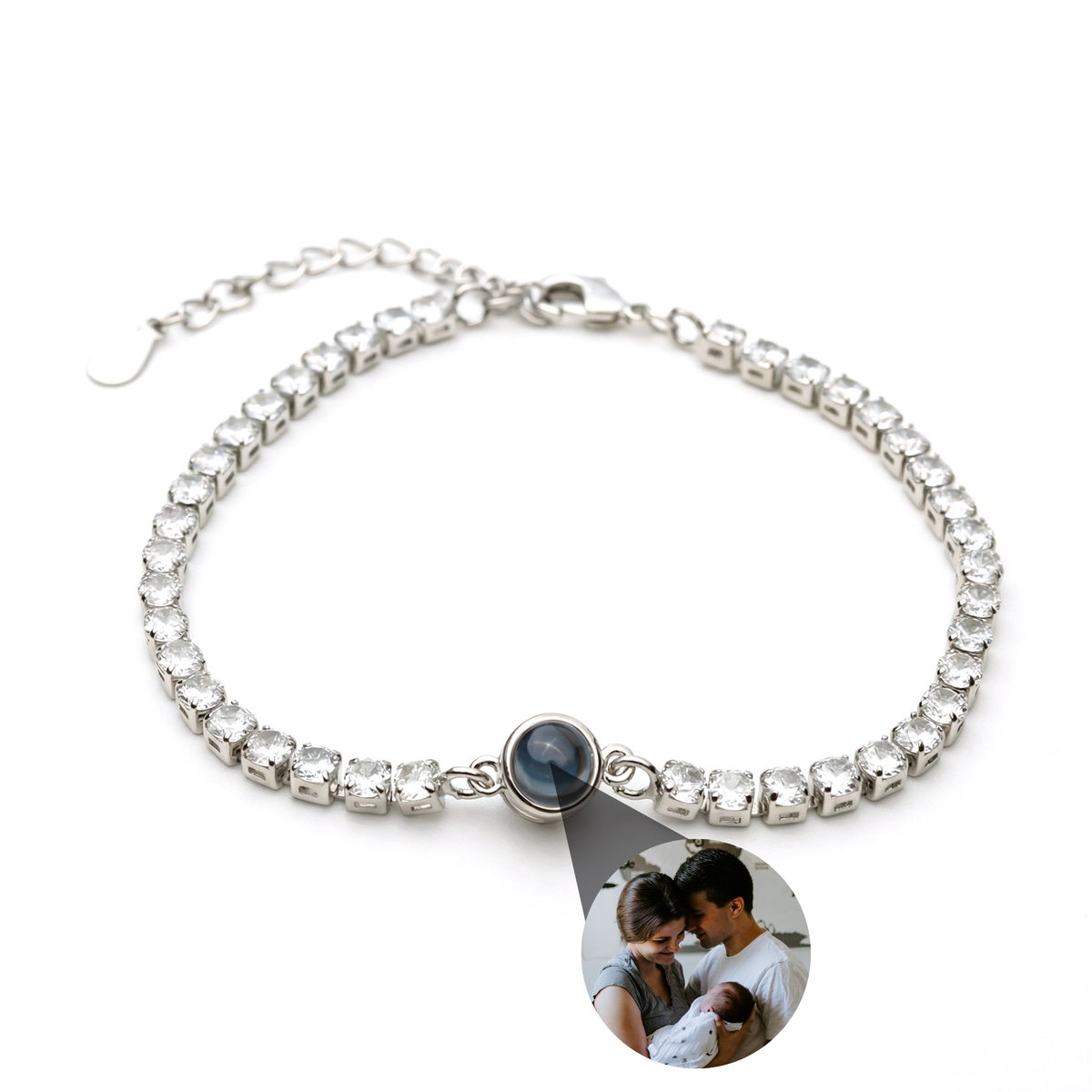 Pulseira Personalizada com Foto - Tennis Zircónia