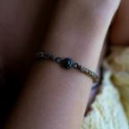 Pulseira Personalizada com Foto - Pedra Preciosa Heishi