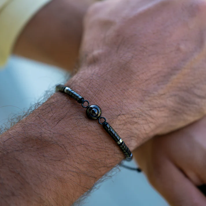 Pulseira Personalizada com Foto - Pedra Preciosa Heishi