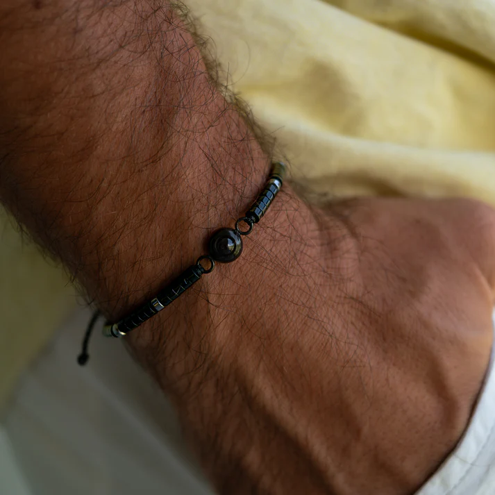 Pulseira Personalizada com Foto - Pedra Preciosa Heishi