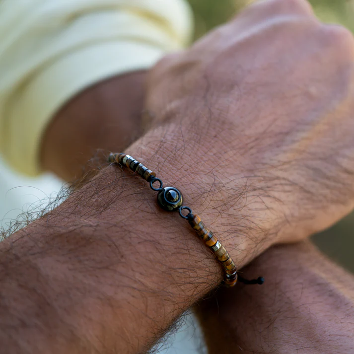 Pulseira Personalizada com Foto - Pedra Preciosa Heishi