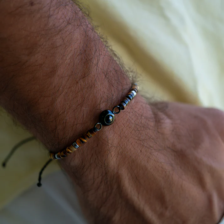 Pulseira Personalizada com Foto - Pedra Preciosa Heishi