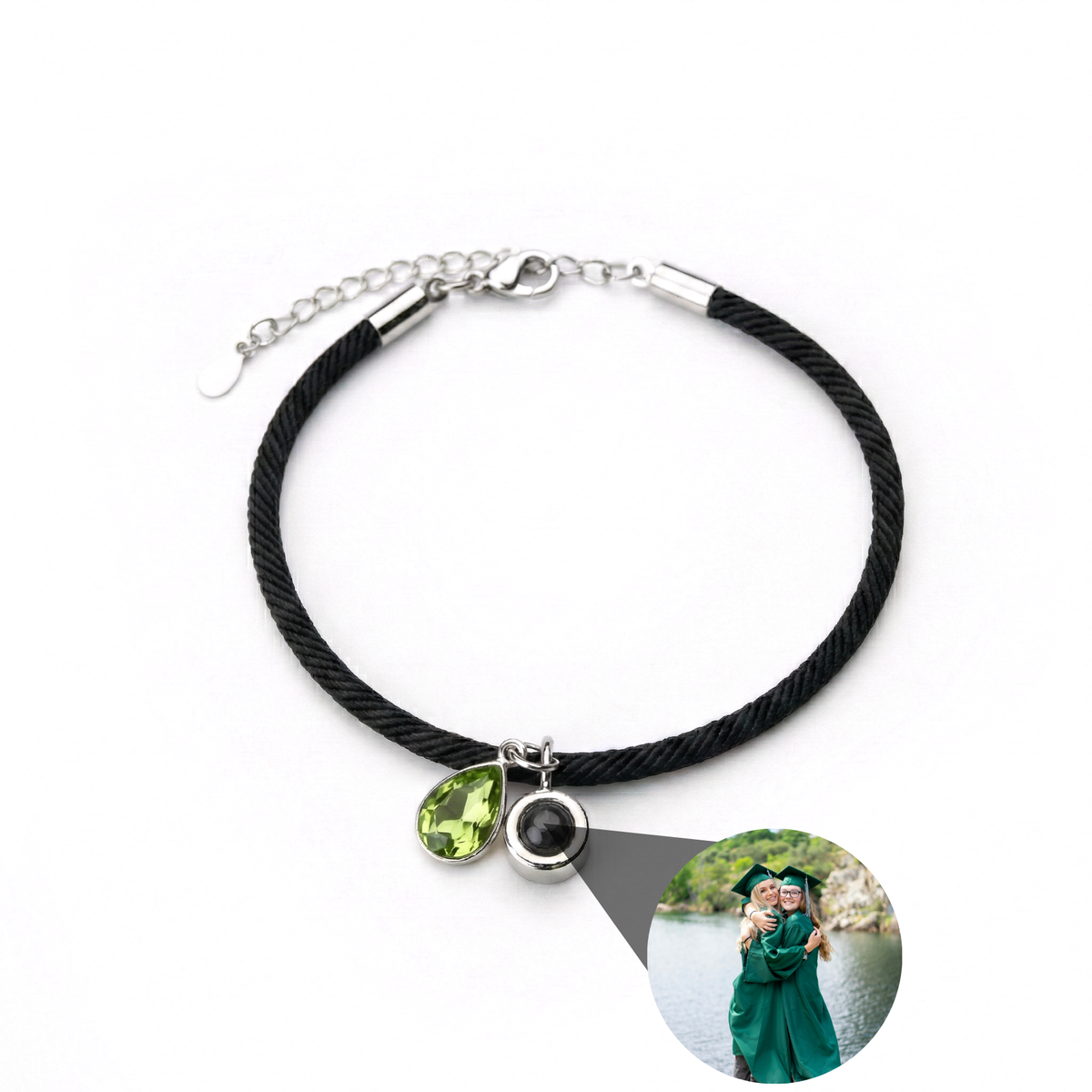 Pulseira com Foto Personalizada - Essence com Pedra de Nascimento