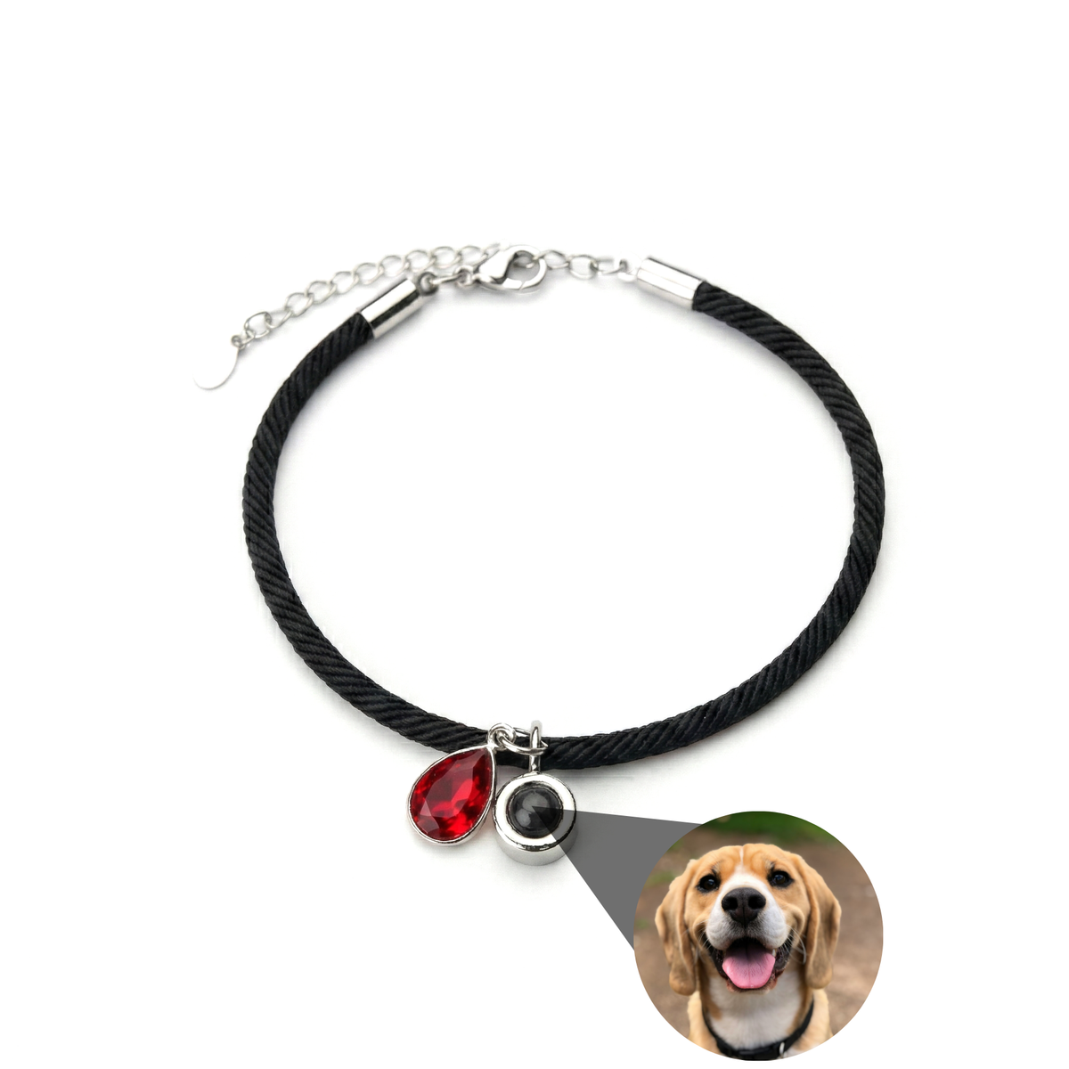 Pulseira com Foto Personalizada - Essence com Pedra de Nascimento