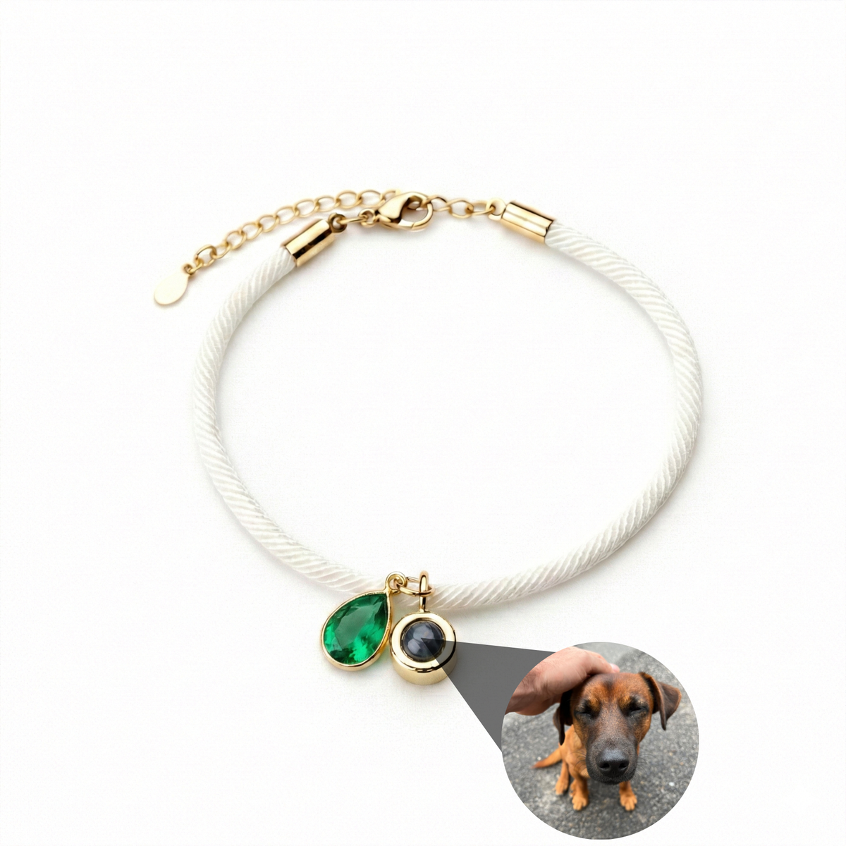 Pulseira com Foto Personalizada - Essence com Pedra de Nascimento