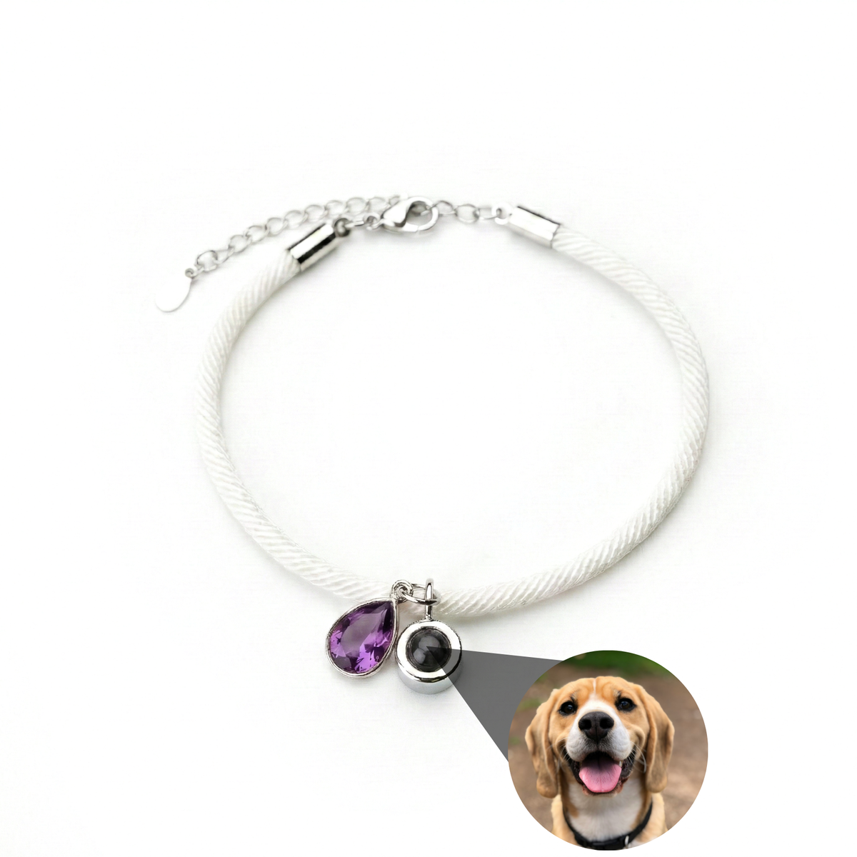 Pulseira com Foto Personalizada - Essence com Pedra de Nascimento