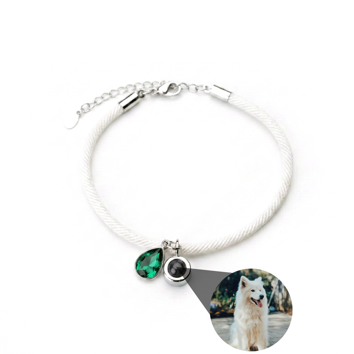 Pulseira com Foto Personalizada - Essence com Pedra de Nascimento