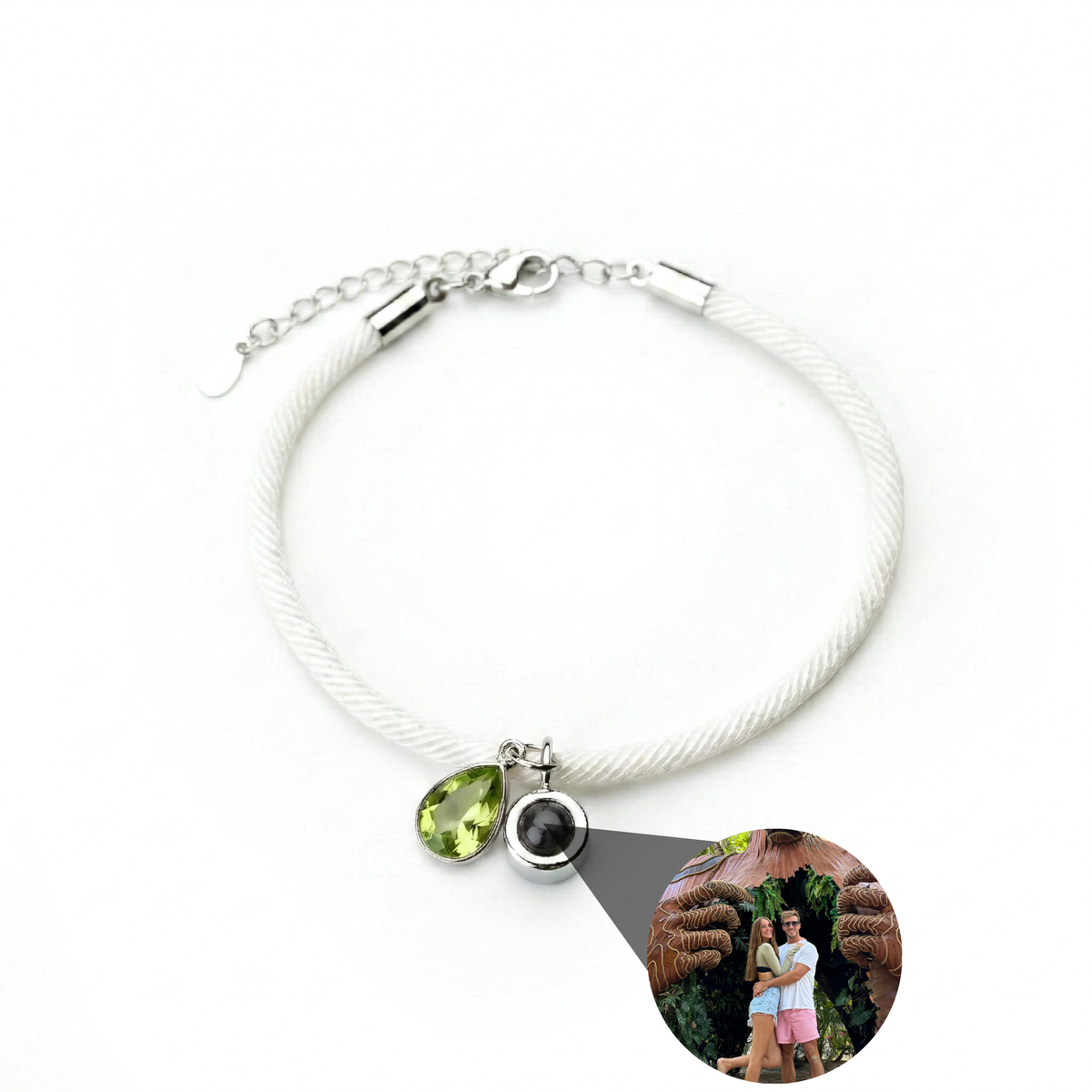 Pulseira com Foto Personalizada - Essence com Pedra de Nascimento