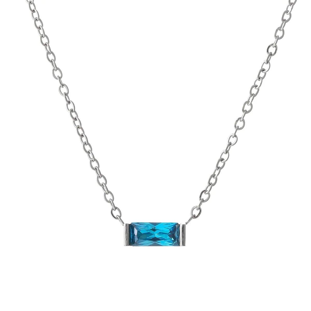 Colar de cristal com pedra de nascimento da marca Wulgor, design delicado e elegante, com pedra brilhante no centro.