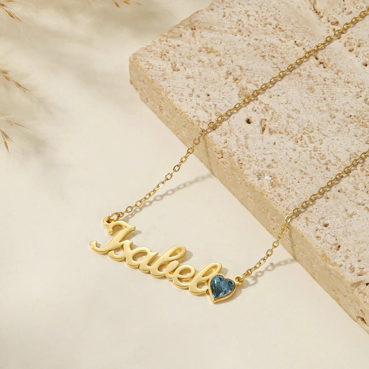 Colar Personalizado com Nome e Pedra do Mês - Wulgor