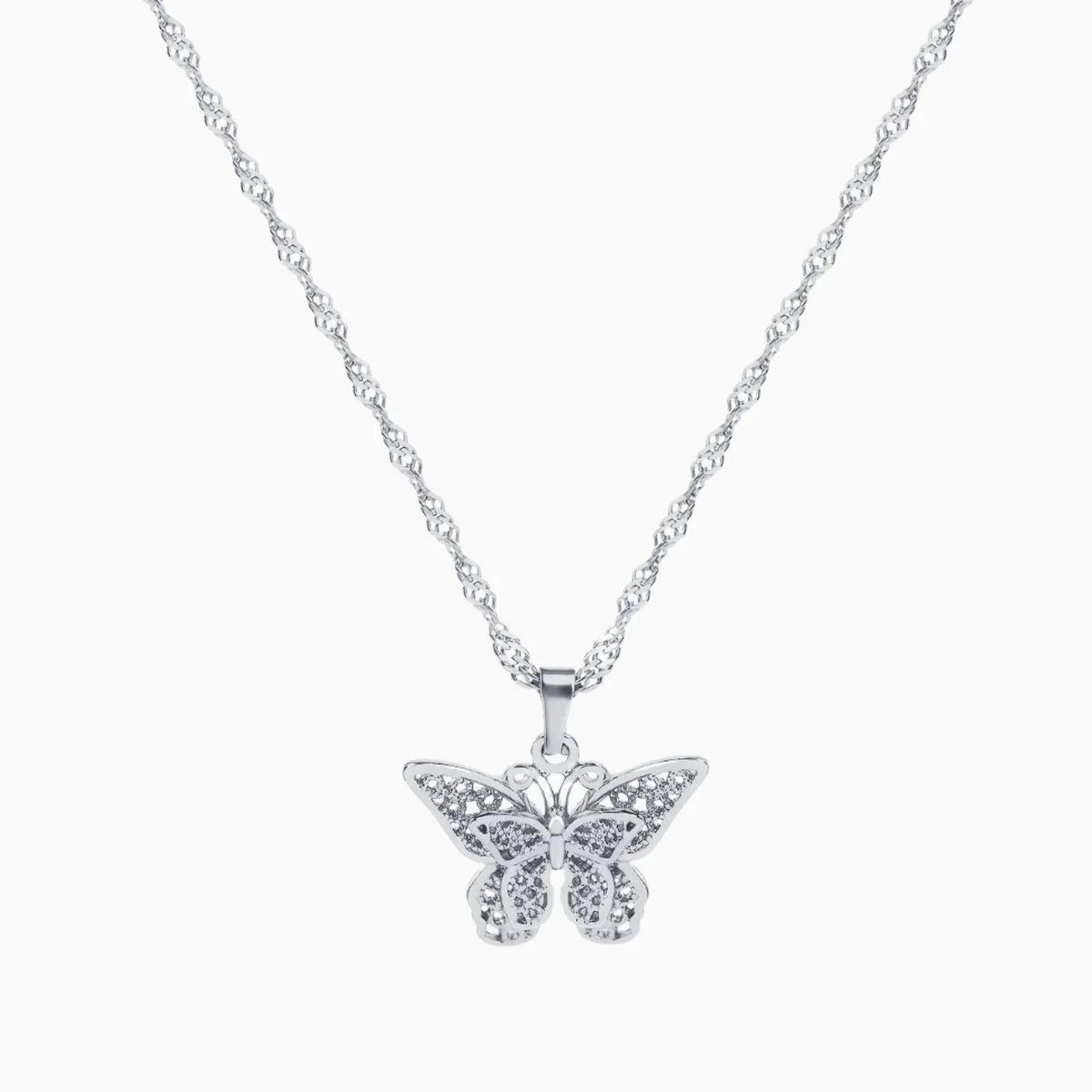 Colar com Pendente Borboleta - Wulgor