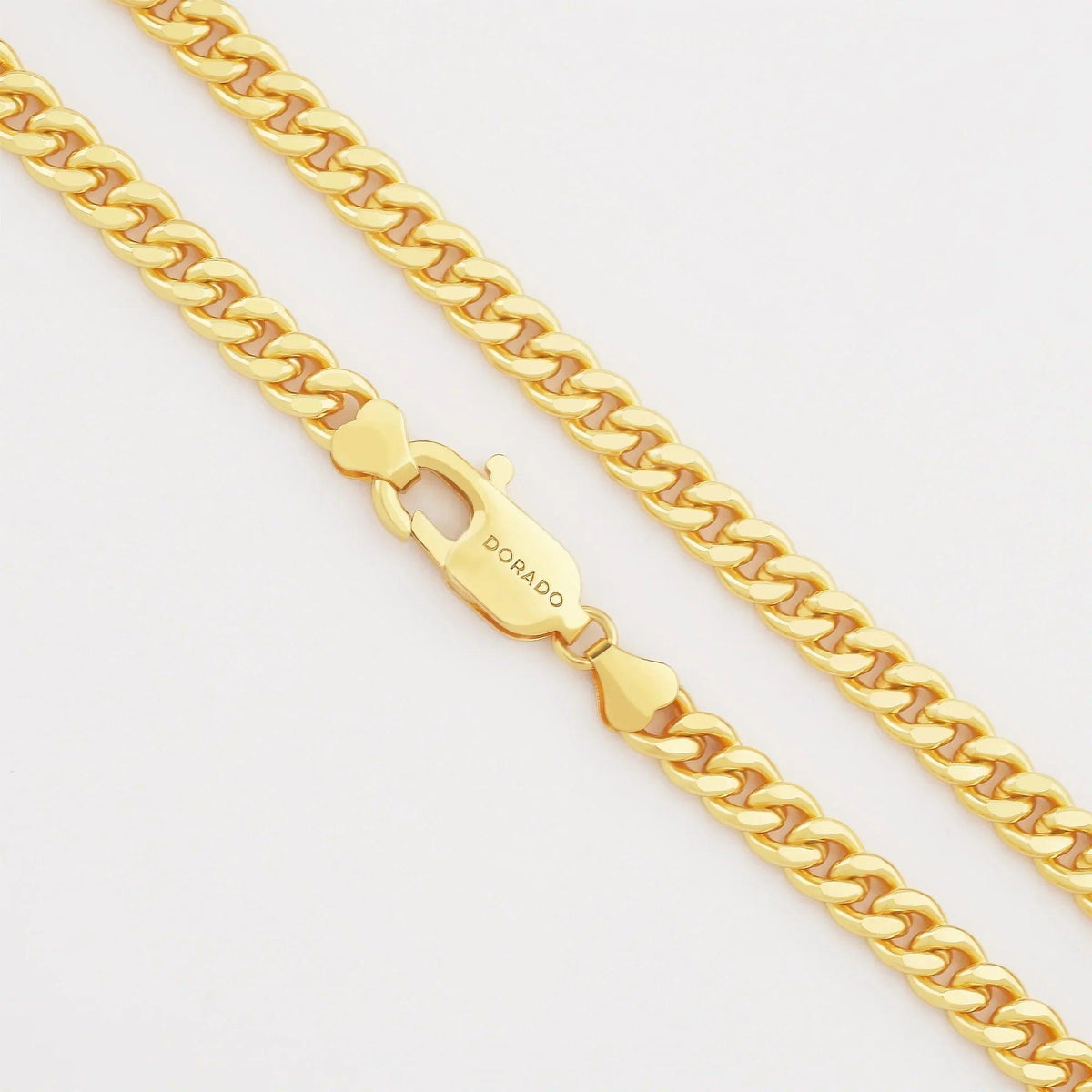 Colar de corrente cubana de 3mm da marca Wulgor, com elos grossos e brilhantes, para um visual elegante e moderno.