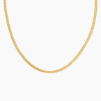 Corrente cubana de 3mm da marca Wulgor, colar de aço inoxidável com elos grossos e acabamento brilhante.