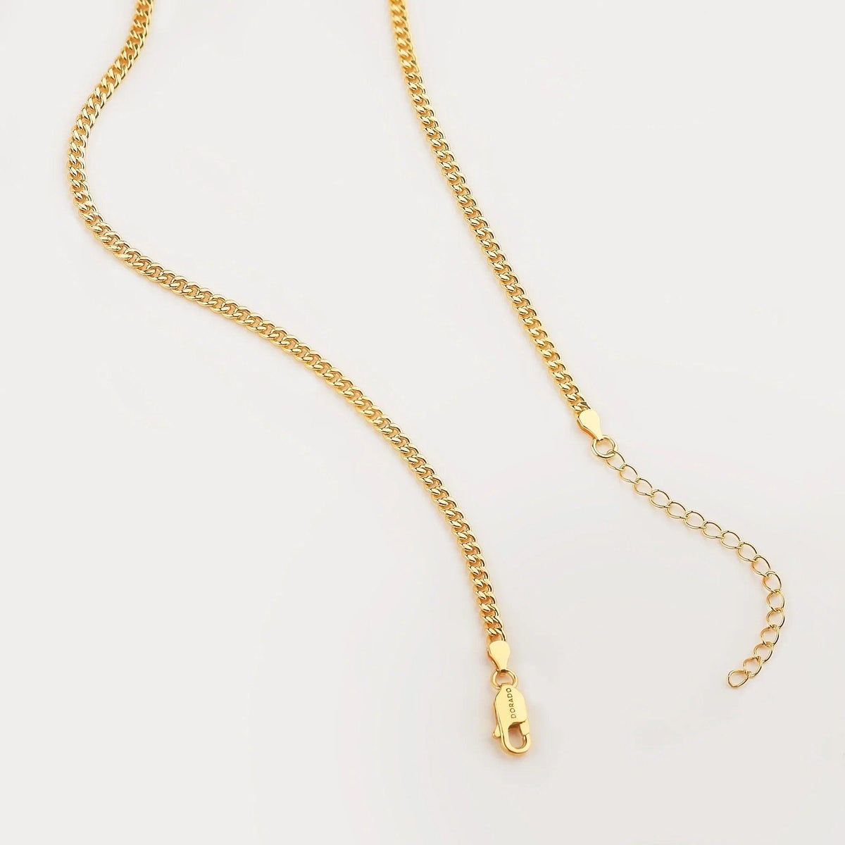 Corrente cubana de 3mm da Wulgor, colar masculino de aço inox com elos grossos e acabamento brilhante.