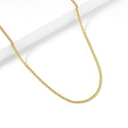 Corrente cubana de link de 3mm da Wulgor, colar masculino de aço inoxidável com design robusto e elegante.