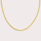 Corrente masculina Cuban Link de 3mm da marca Wulgor, destaque em aço inox com acabamento brilhante.