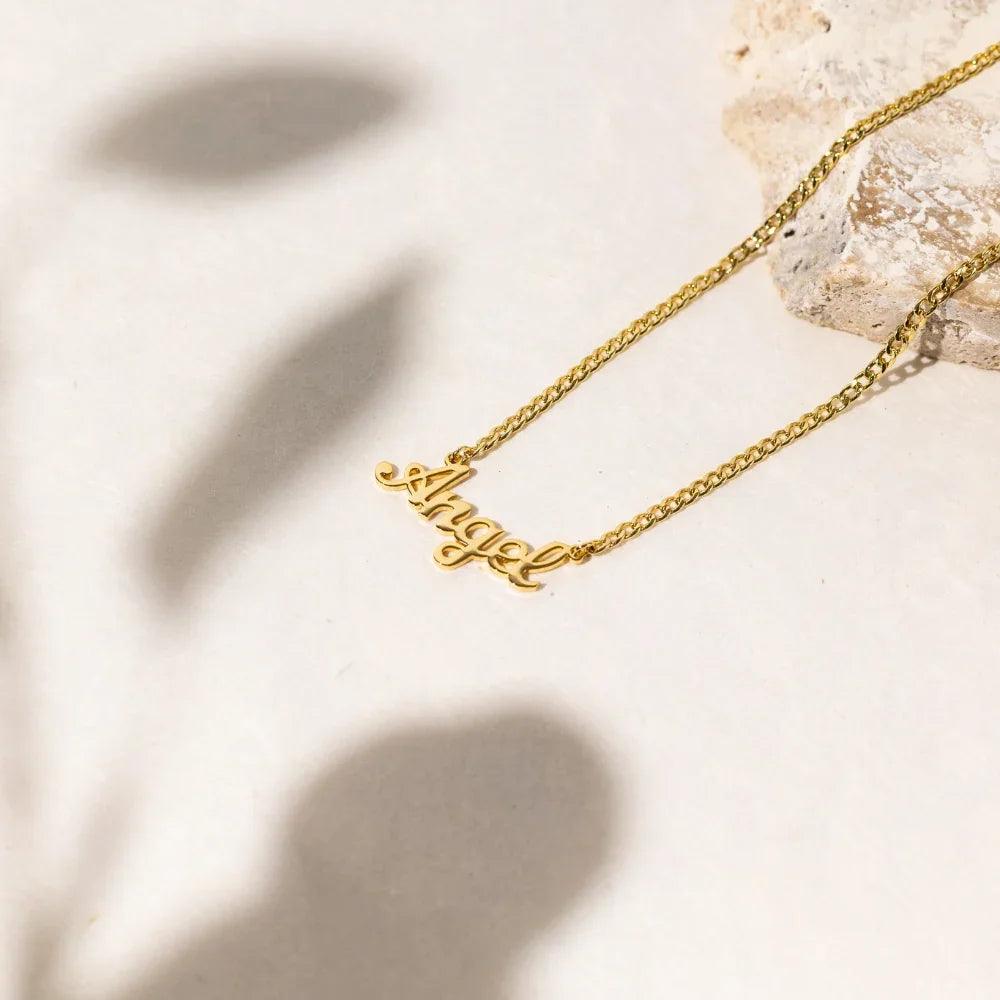 Colar Personalizado com Nome, Corrente Cuban - Wulgor