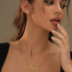Colar Personalizado com Nome e Coração Diamond Cut - Wulgor