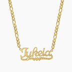 Colar Personalizado com Nome e Coração Diamond Cut - Wulgor
