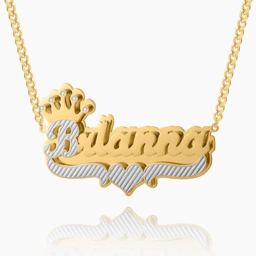 Colar Cuban Personalizado com Nome e Coroa - Wulgor