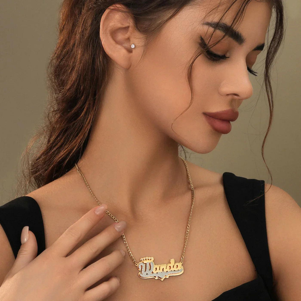 Colar Cuban Personalizado com Nome e Coroa - Wulgor