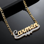 Colar Figaro Personalizado com Nome em Script - Wulgor