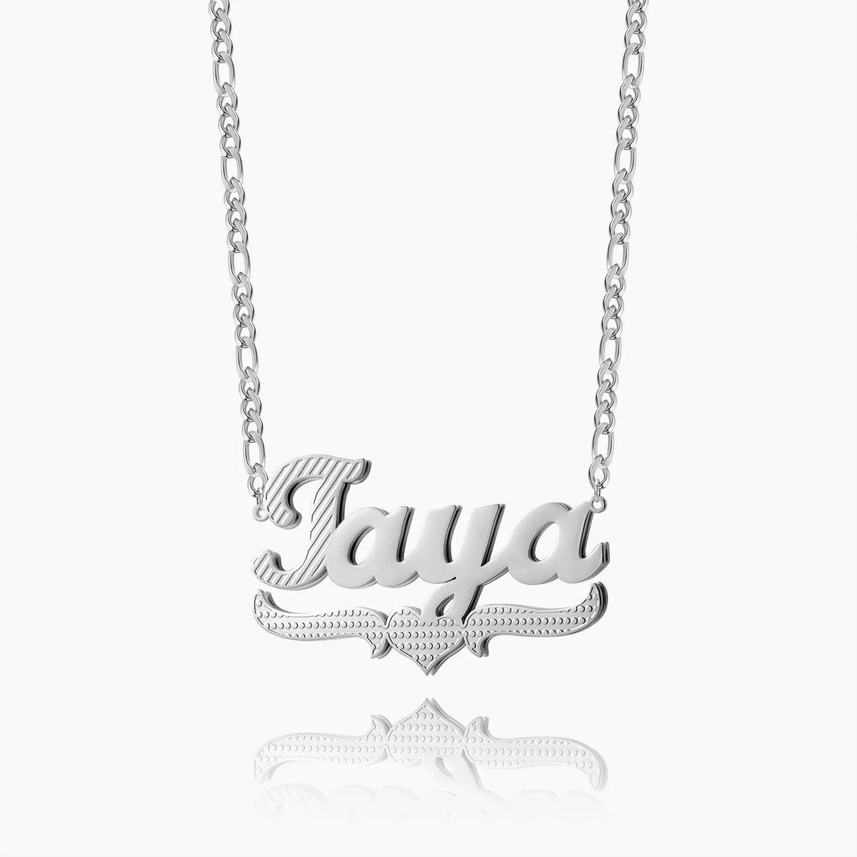 Colar Figaro Personalizado com Nome em Script - Wulgor