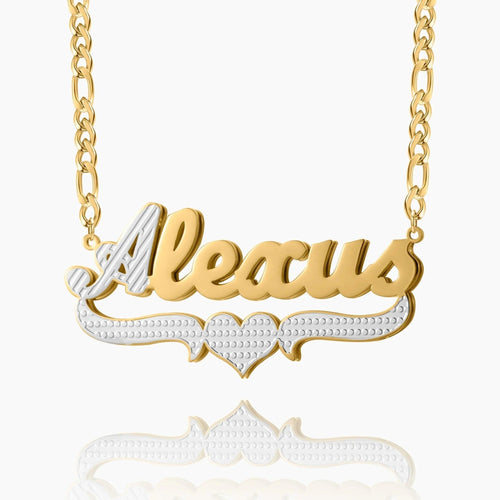 Colar Figaro Personalizado com Nome em Script - Wulgor