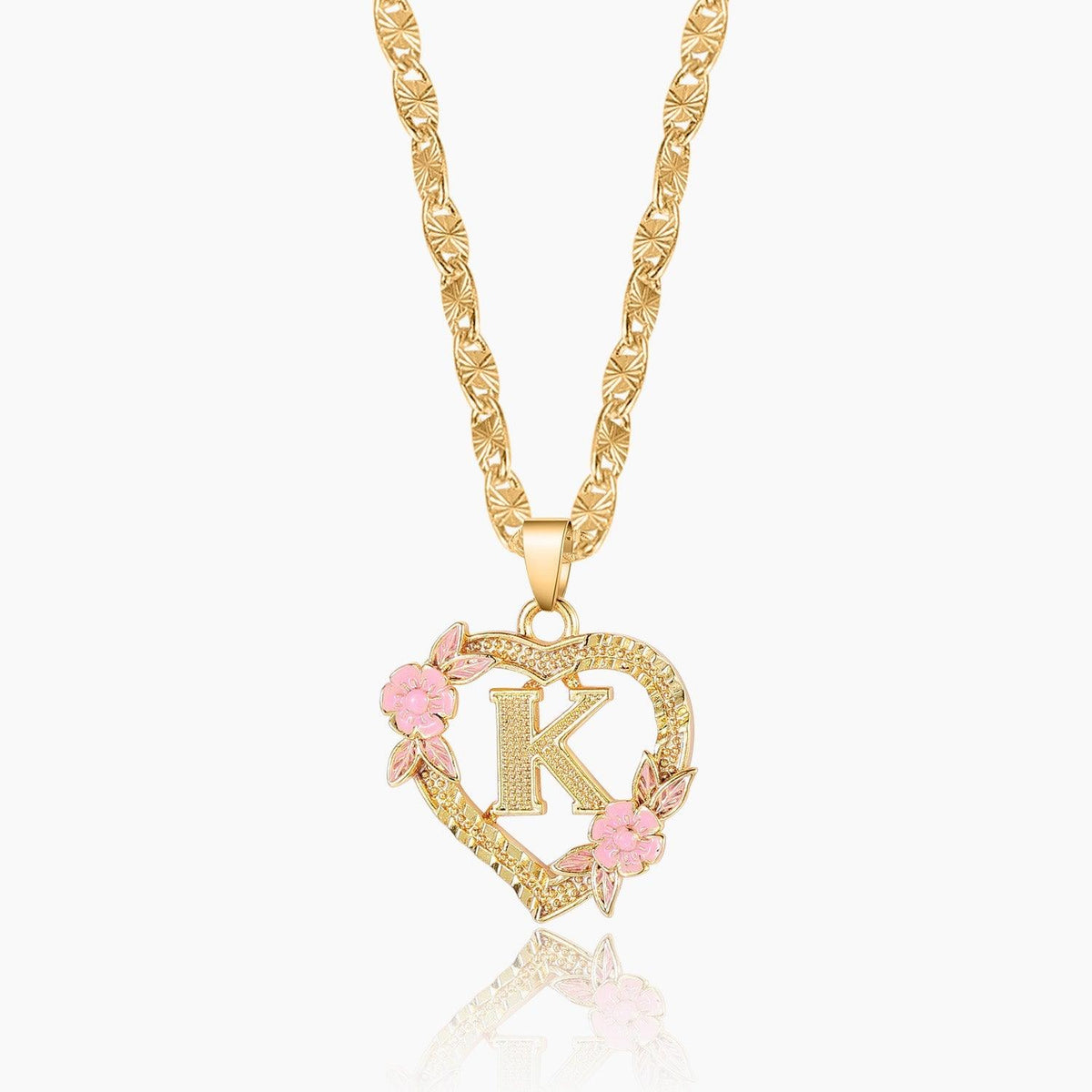 Colar Personalizado com Inicial em Flor - Wulgor