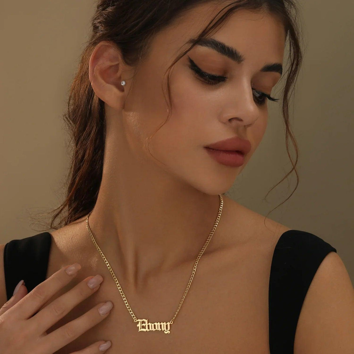 Colar Cuban Personalizado com Nome Gótico - Wulgor
