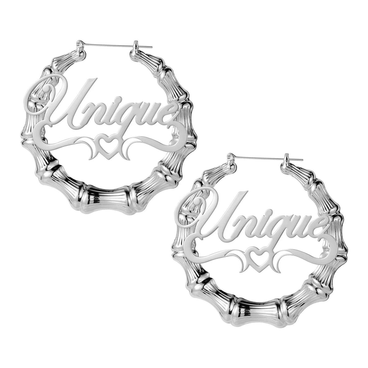 Argolas Personalizadas com Nome e Coração - Wulgor